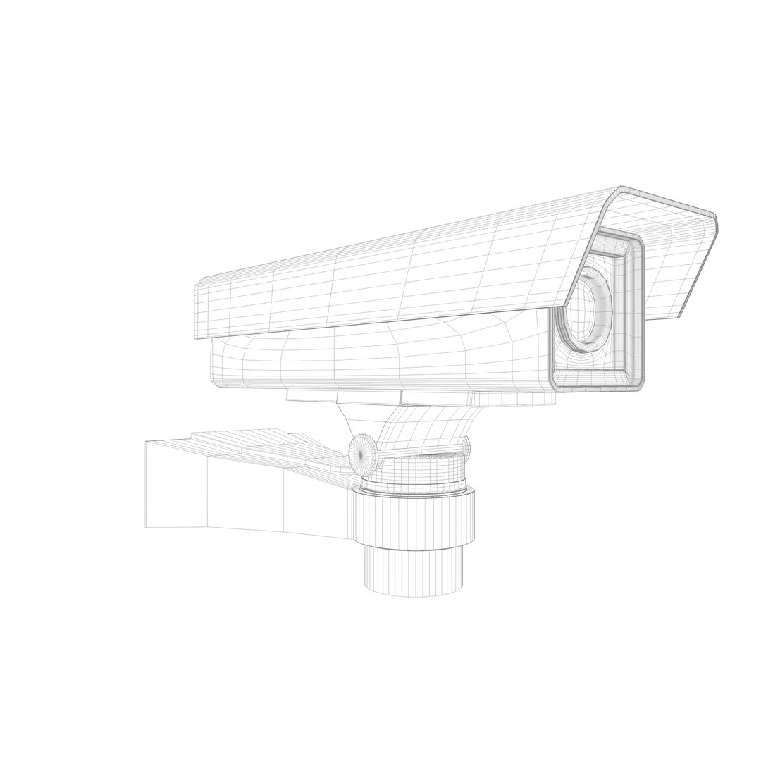 3D camera model https://p.turbosquid.com/ts-thumb/El/ArJRTe/Iv/securtycamera2wireframe4_00191/jpg/1609511355/1920x1080/fit_q87/31a804b4d7afe1eb2290f1c23bc198c2ce34e57a/securtycamera2wireframe4_00191.jpg