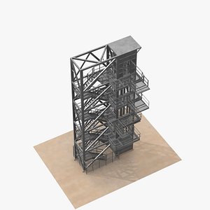 service tower elevator 3d obj