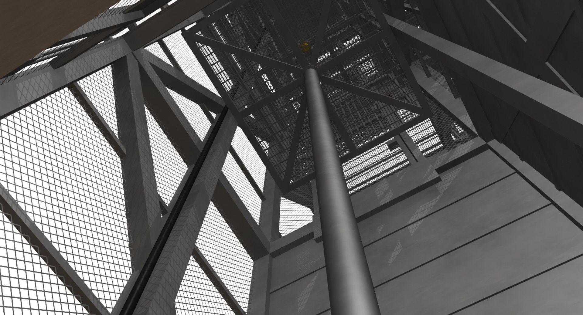 service tower elevator 3d obj