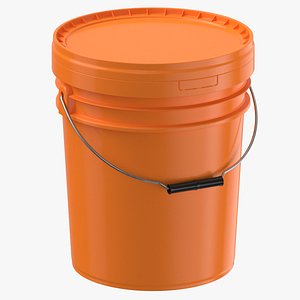 Bucket Type 02 Clean and Dirty Color Variations 3D
