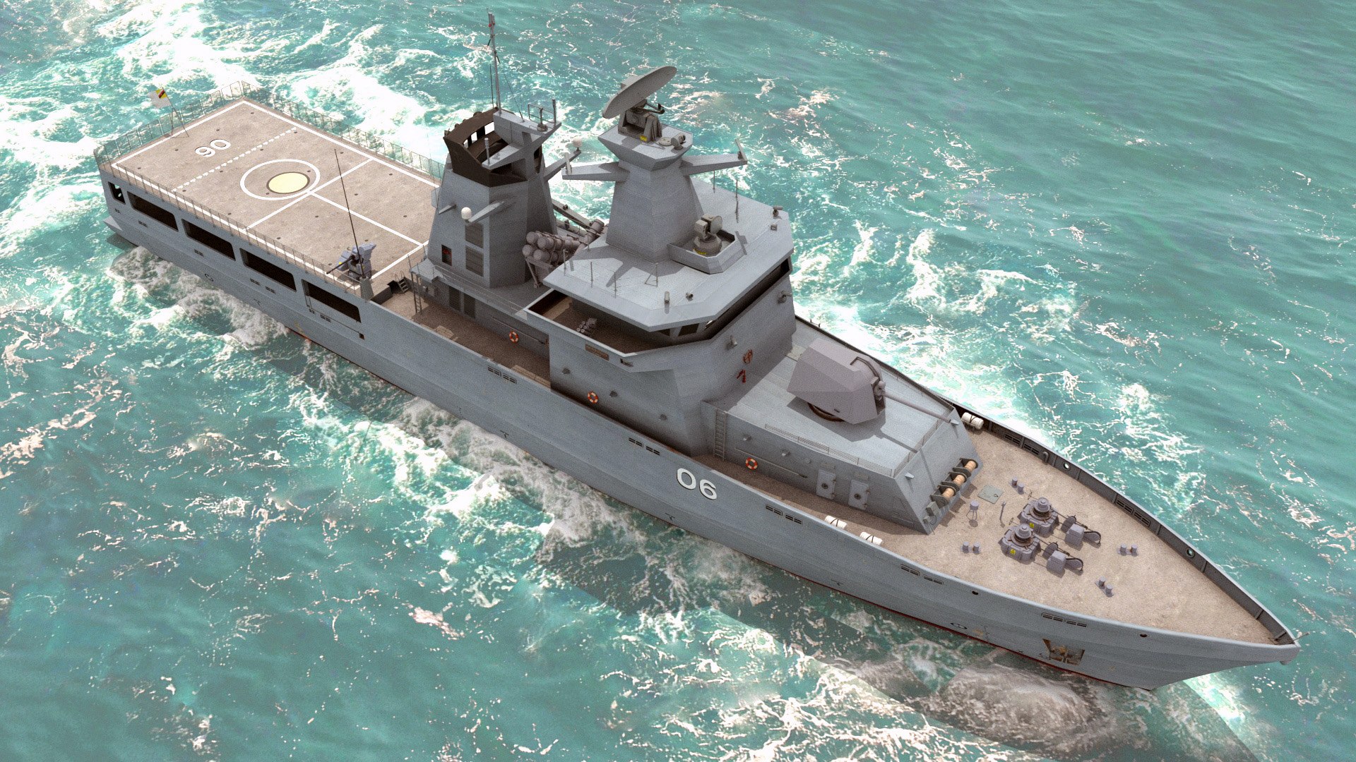 3D Lurssen OPV 80 Patrol Vessel - TurboSquid 1782997