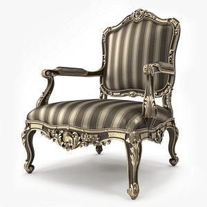 3D realistic louis xv armchair