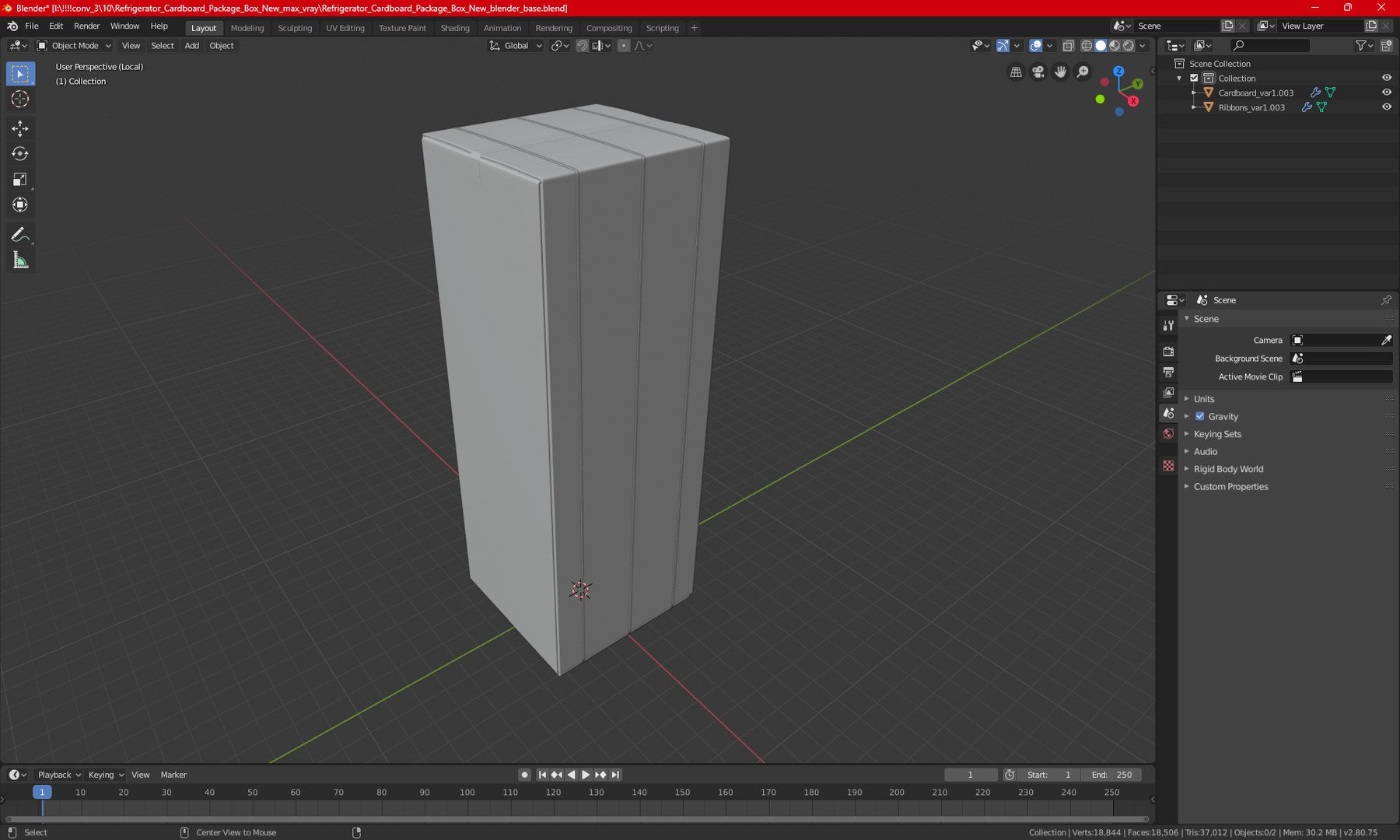 3D model Big Carton Package Box - TurboSquid 2116324