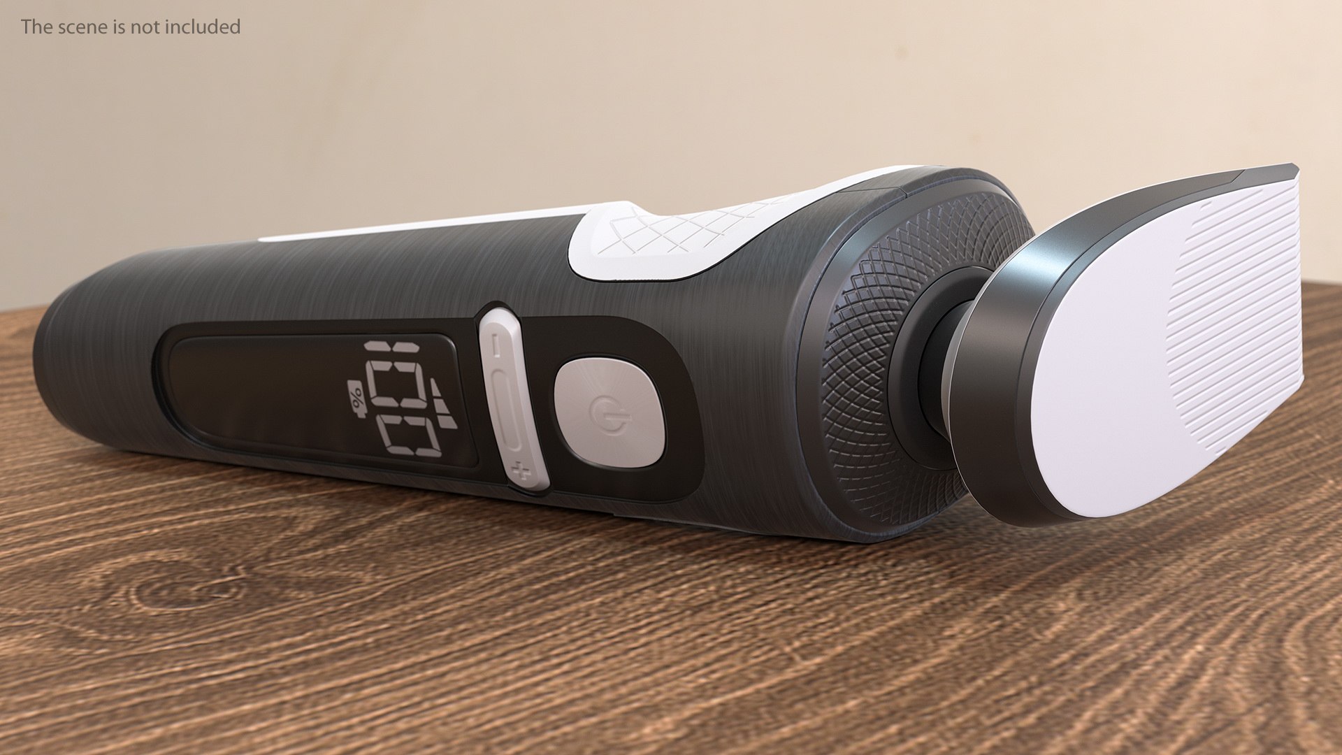 Electric Shaver with Trimmer Attachment 3D model preview