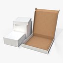 Boîtes d'expédition - Ensemble blanc de taille standard