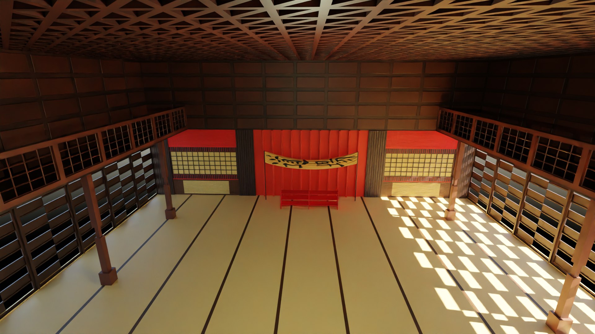 3D Dojo Fighting Hall - TurboSquid 2157967