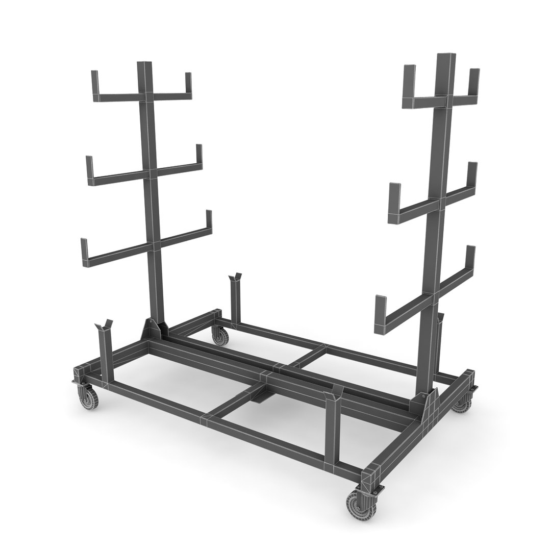 pipe rack mobile 3d 3ds