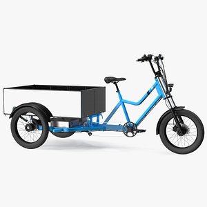 3D Commercial Grade Electric Trike with Truck Bed Rigged model