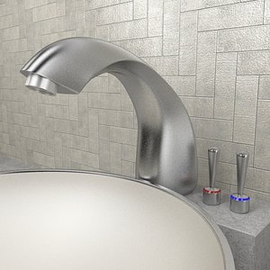 bathroom taps laundry 3D