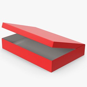 3D Red Box Half Opened