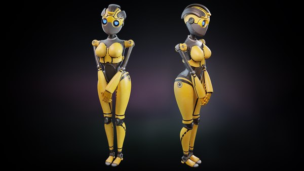 Cute Robot Girl - Female Sci-fi Robot - Game and Film Ready 3D model -  TurboSquid 1862041