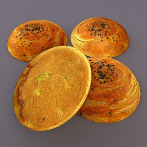 traditional food azerbaijan 3d model