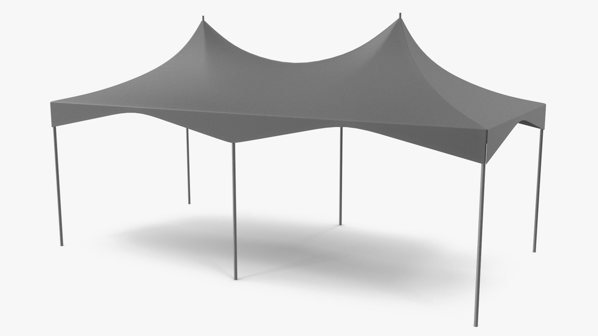 Party Tent Grey 3D model preview
