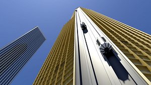 3d model of glass tower inferno