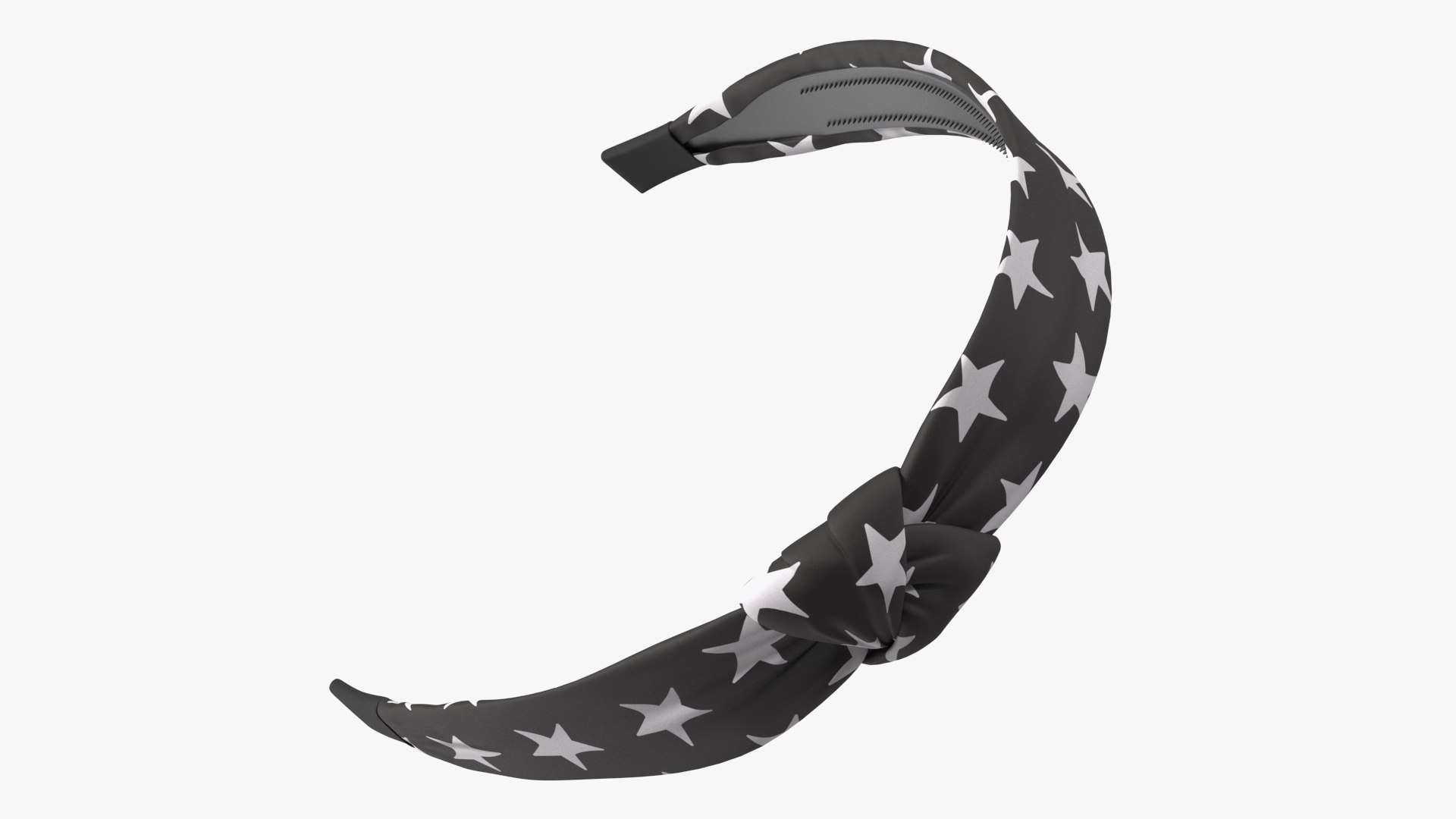 Black Hairband with Stars 3D model preview