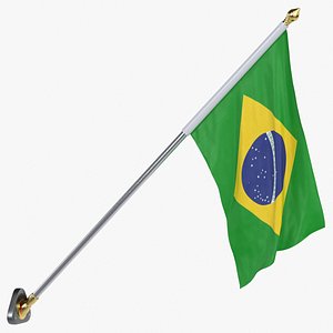 Brazil Cloth Flag Wall Mount Animated