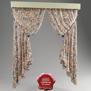 italian curtain 3d max