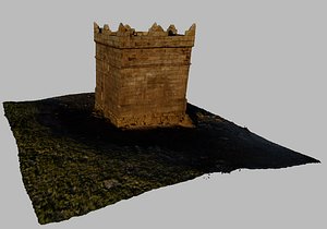 3D model old hunting lodge