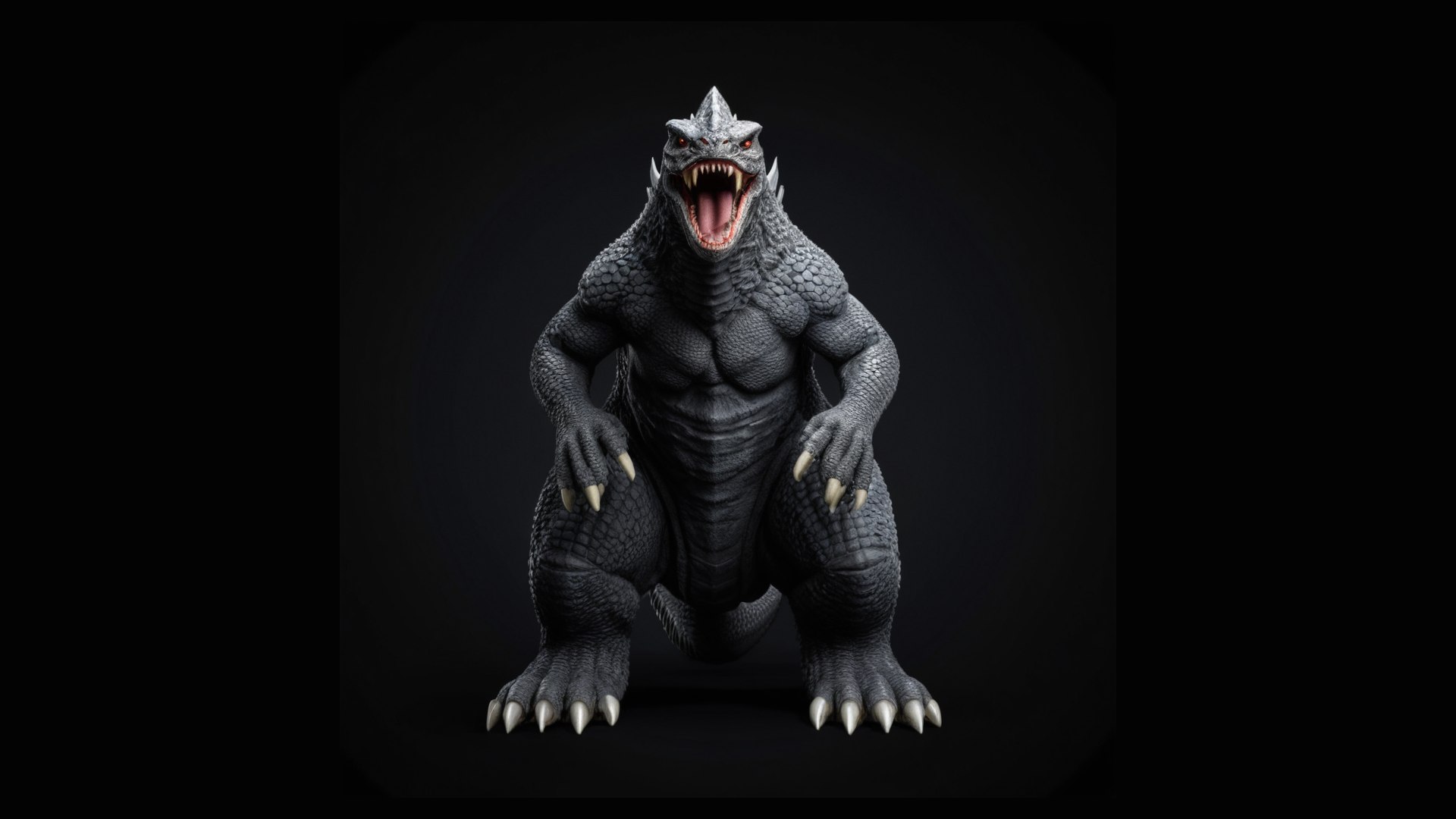 Godzilla Inspired Giant Monster - Low To Ultra Poly STL Format 3D Model ...