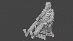 WWII Stuka Pilot model