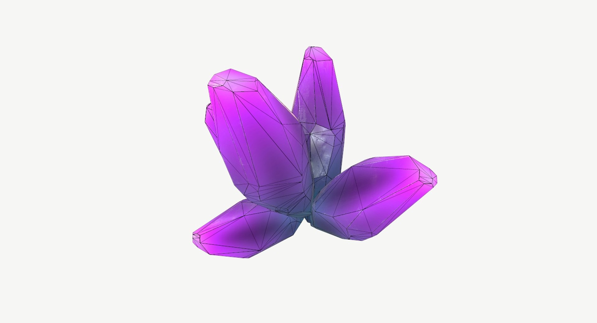 3D purple crystals model - TurboSquid 1392500