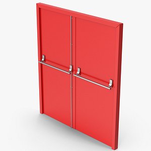3D model Red Exit Door