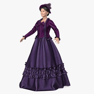 lady victorian age 3D model