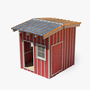 wooden shed 3D model