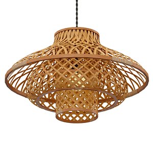 Chandelier  Light fixture  Round Wicker Rattan Lampshade model