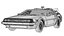 1985 DeLorean DMC-12 Machine 3D Model  Back to the Future Icon