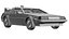 1985 DeLorean DMC-12 Machine 3D Model  Back to the Future Icon