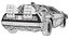 1985 DeLorean DMC-12 Machine 3D Model  Back to the Future Icon