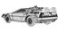 1985 DeLorean DMC-12 Machine 3D Model  Back to the Future Icon