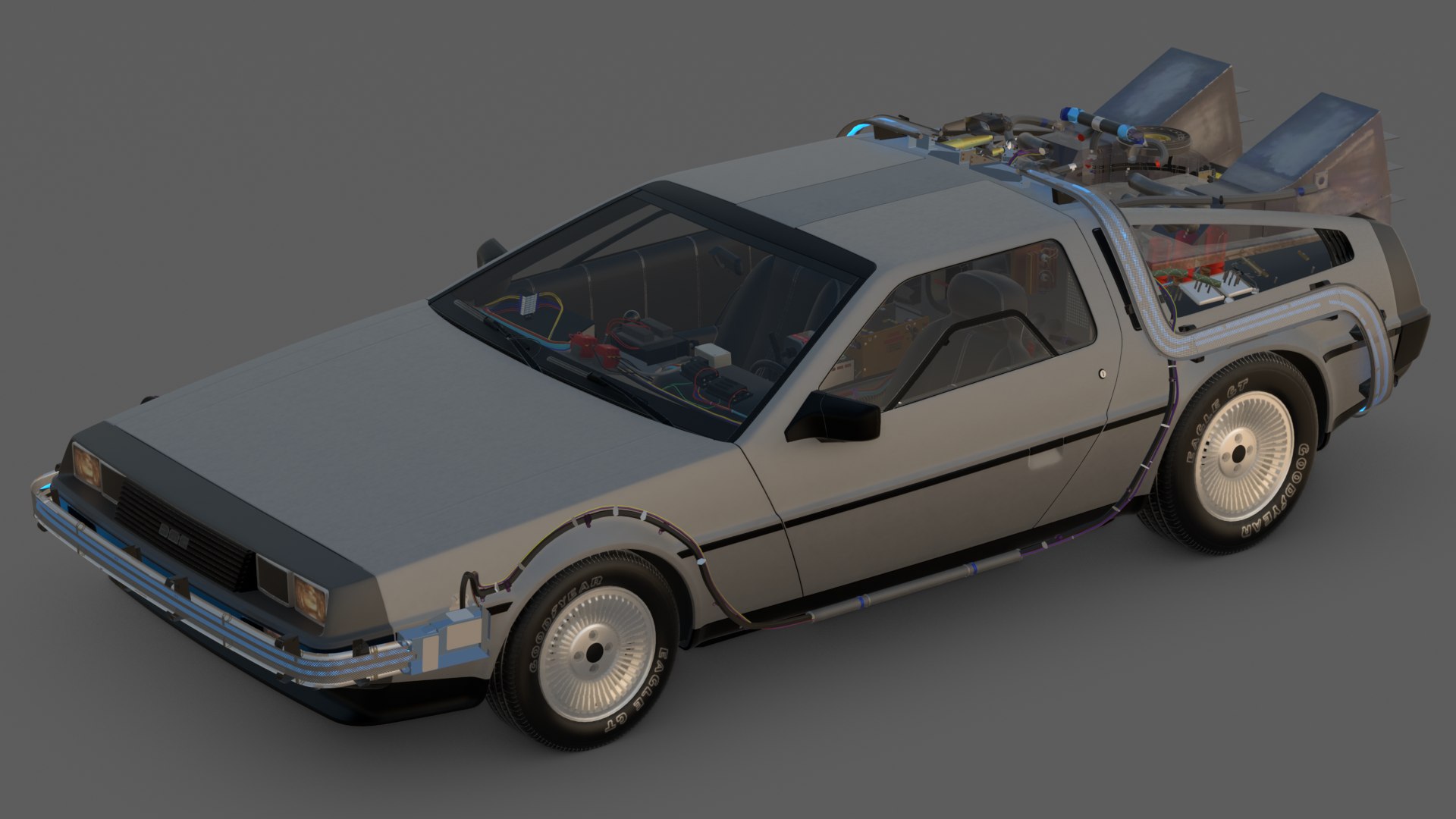 3D 1985 DeLorean DMC-12 Machine 3D Model  Back to the Future Icon model https://p.turbosquid.com/ts-thumb/Em/D8TbxX/yW/r9/png/1783656998/1920x1080/fit_q87/65ba510ae9693a4c186b62bab4694408e9236810/r9.jpg