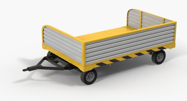 3D airport baggage cart - TurboSquid 1203438