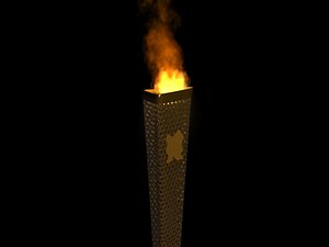 2012 olympic torch flame 3d model