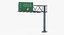 Green Direction Highway Signs 03 Blank and Labeled