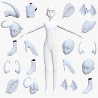 Customize Male Base Mesh-Anime Style