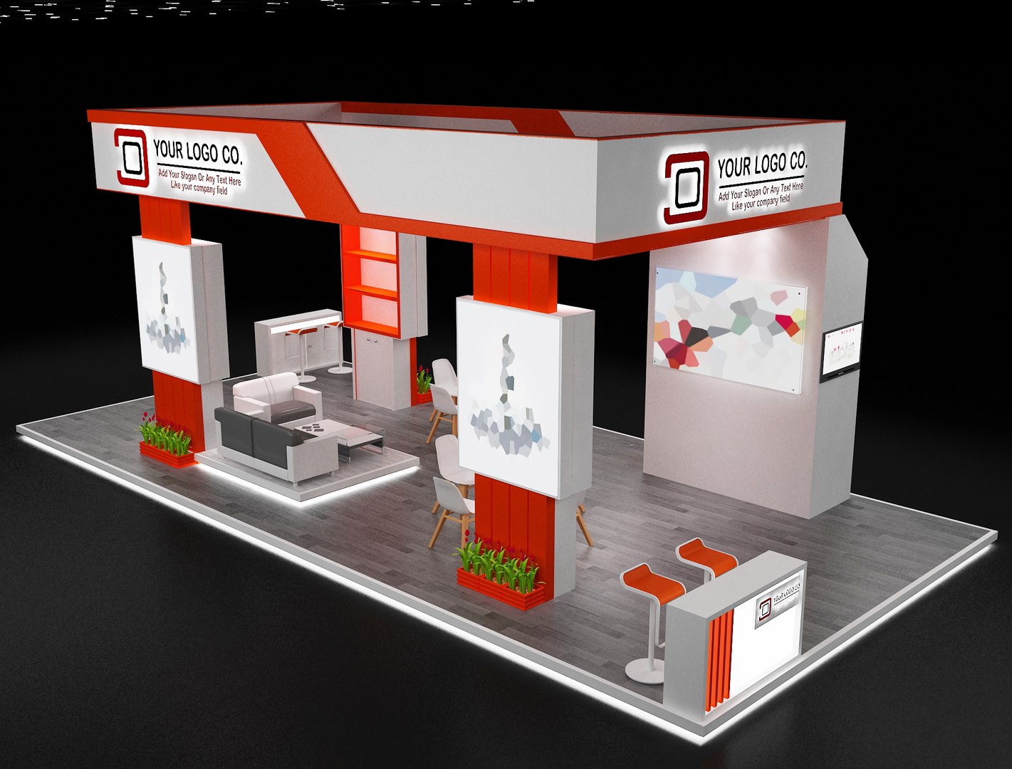 Booth Exhibition Stand A631 3D Model - TurboSquid 1982537