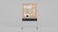 Double-Sided Metal Corkboard - Fully Customizable Square Pin Board