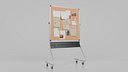 Double-Sided Metal Corkboard - Fully Customizable Square Pin Board