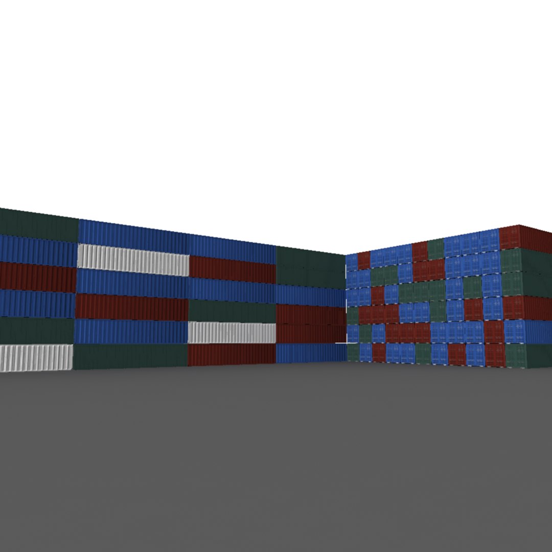 container ports docks 3d model