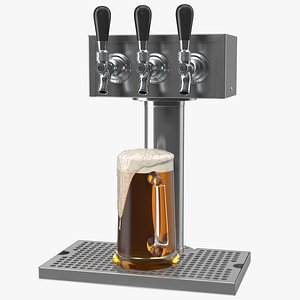 triple faucet beer tower model