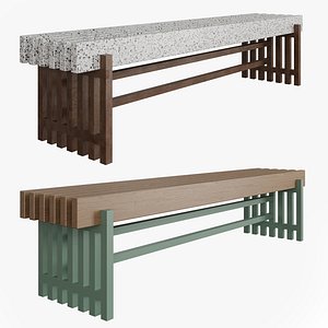 Bench 3 3D model