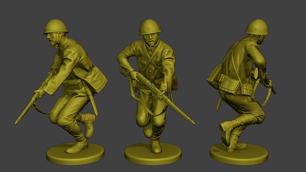 3D Japanese soldier ww2 Attack4 J2 - TurboSquid 1902398