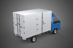 3D GENERIC BOX TRUCK CUBE VAN PICKUP CAR VEHICLE CARGO LORRY WAGON model