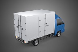 BLUE SILVER GENERIC BOX TRUCK CUBE VAN PICKUP CAR VEHICLE CARGO LORRY WAGON TYPE 2