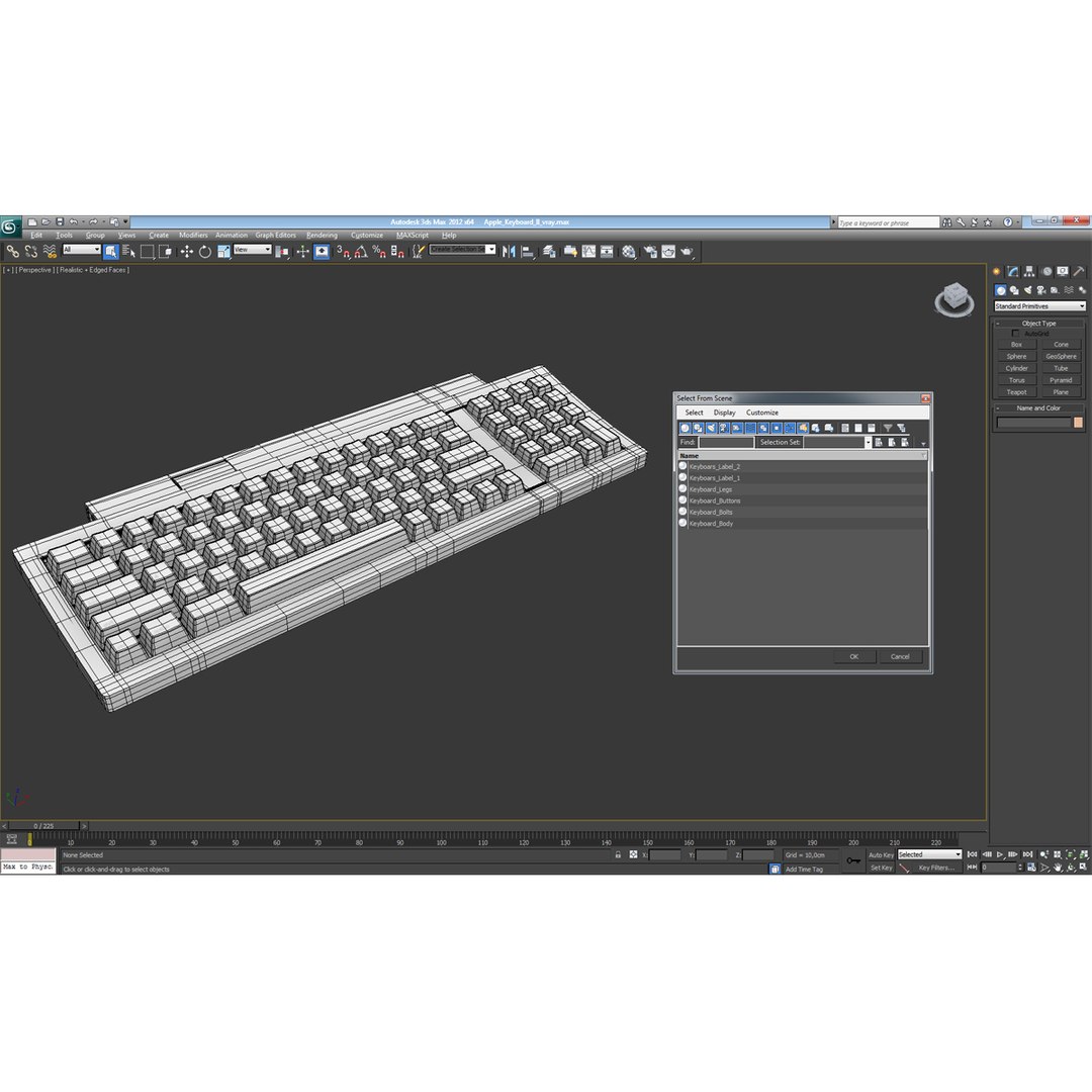 3d model apple keyboard ii