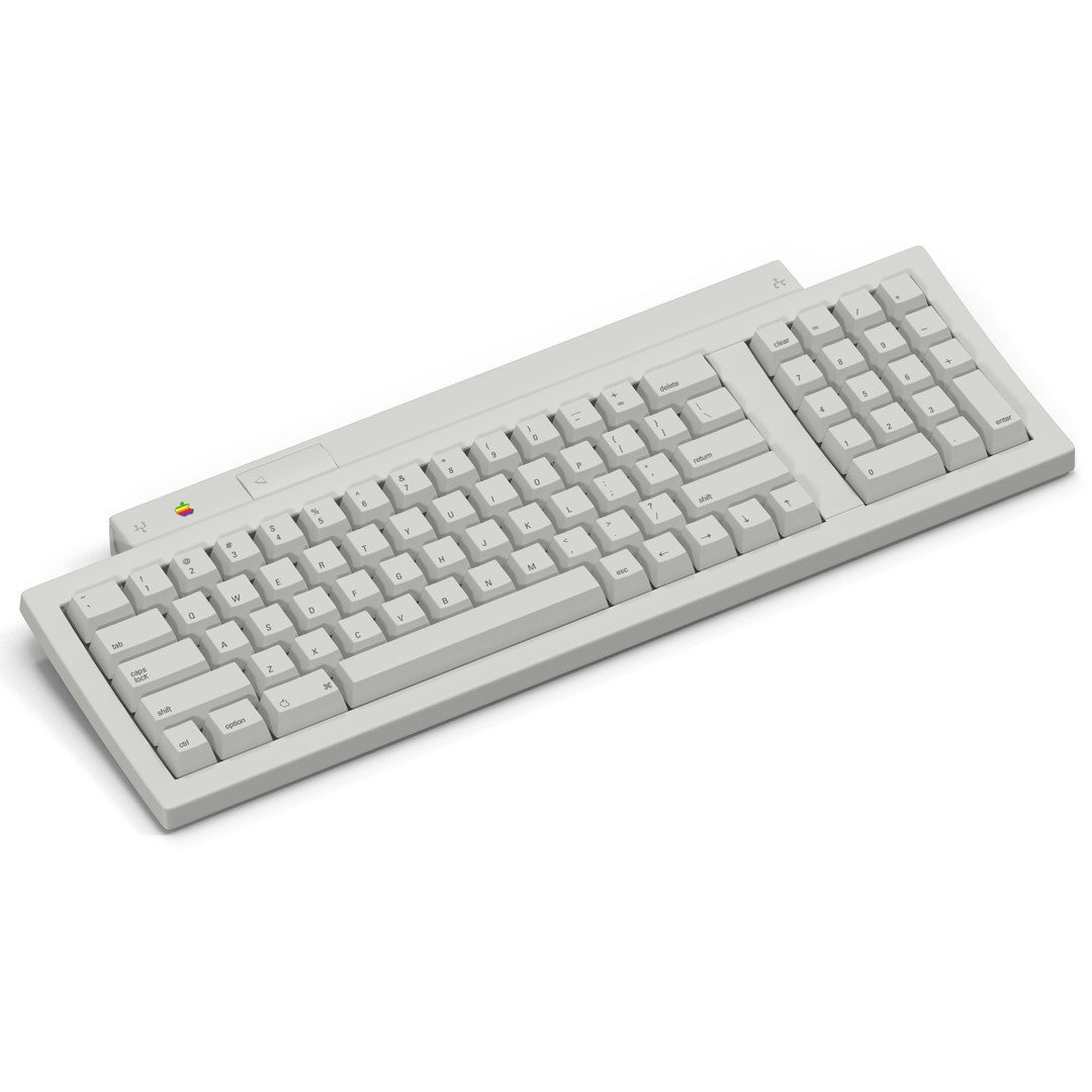 Apple Keyboard II 3D model preview