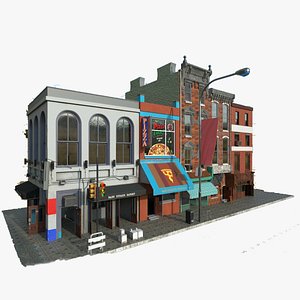 3D asset game City